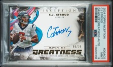 2024 Topps Inception C.J. Stroud Dawn Of Greatness Auto #03/20 PSA 9 BN849