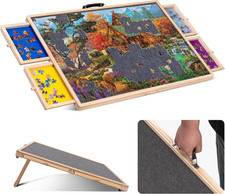 1000 Pieces Rotating Jigsaw Puzzle Board with 4 Sorting Drawers, Tilting Jigsaw