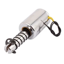 DC 12V 10mm 4-8Kg Pull Type 2 Wired Spring Plunger Solenoid Electromagnet