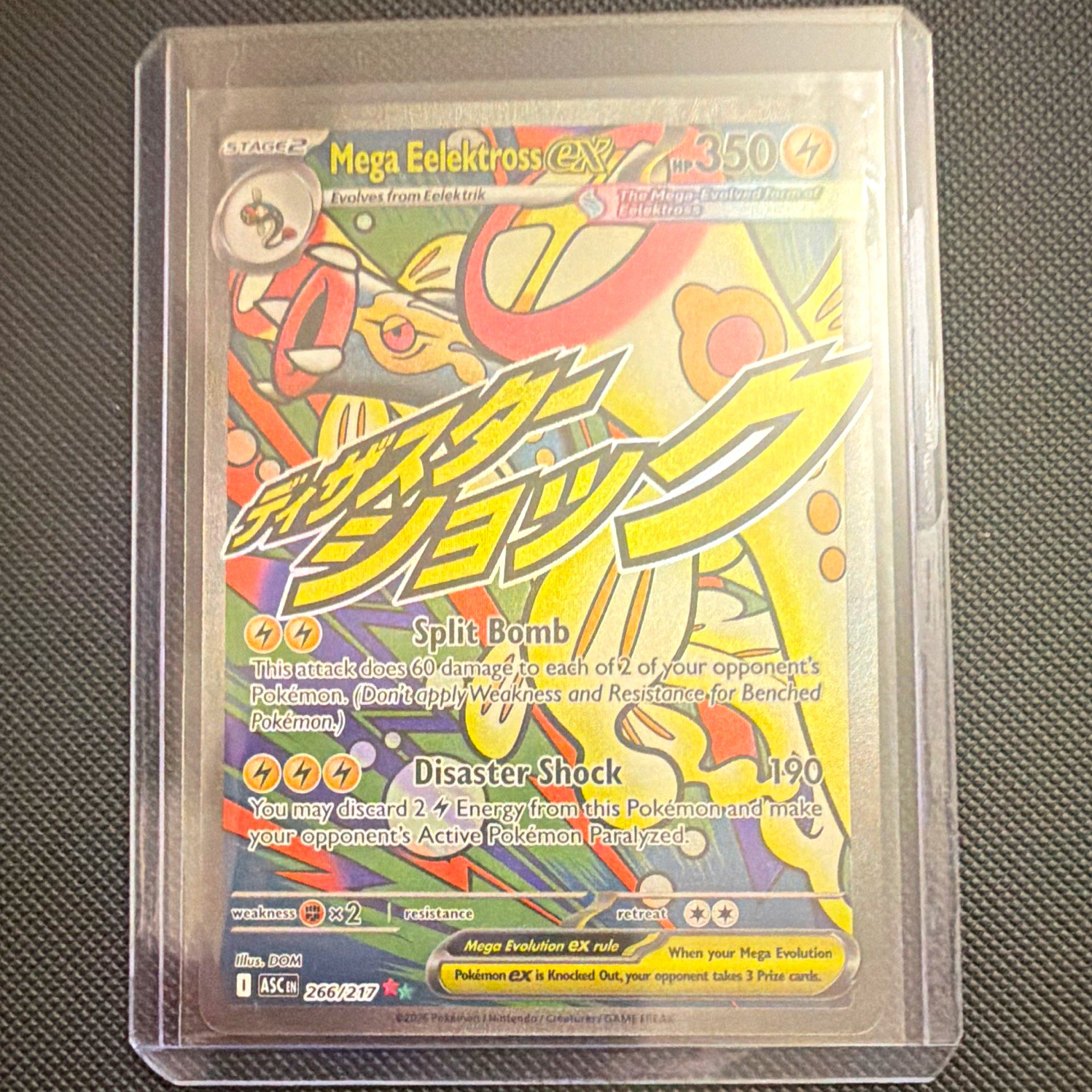 Pokemon Mega Eelektross EX 266/217 XY Full Art Holo Secret Rare ENG 350 HP