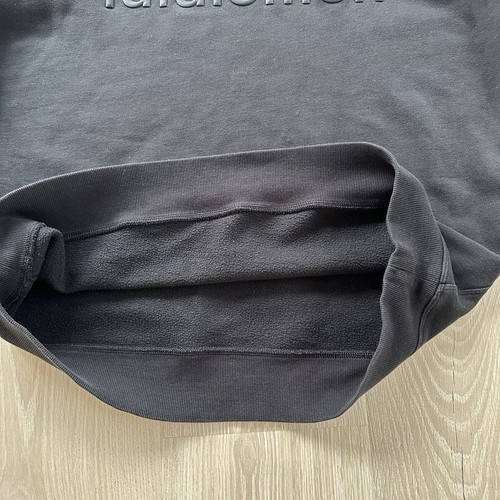 Lululemon Women Sweatshirt Black Perfectly Oversized Crew Fleece Logo *Sz 10/L? - Picture 6 of 9
