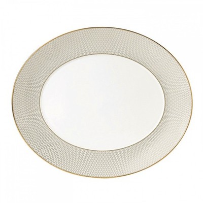 Wedgwood Gio Gold Oval Plate Gold 33cm