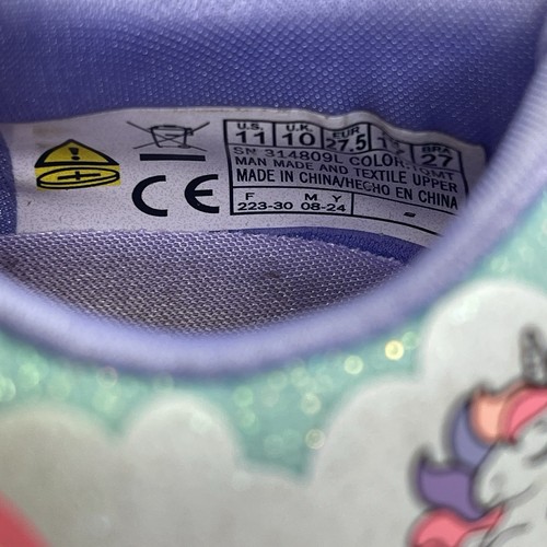 Skechers Twinkle Toes Unicorn Blue Glitter Kids Sz 11 Hook And Loop Sneakers - Picture 5 of 7