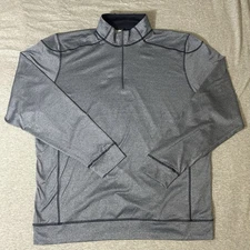 Cutter & Buck CB DryTec Men's Golf Gray Quarter Zip Pullover Size XL