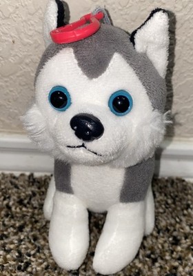 Nice 6  Husky Wolf Dog Puppy Plush Stuffed Animal Toy Keychain, Charm Decoration
