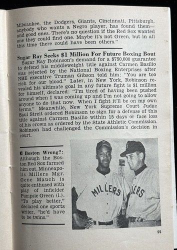 1959 Jet Magazin Ex Trainieren die Boston Red Sox Jim Crow? Pumpsie Grün⚾️ - Bild 6 von 7