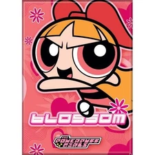 POWERPUFF GIRLS BLOSSOM ATA-BOY MAGNET 2.5” X 3.5” NEW
