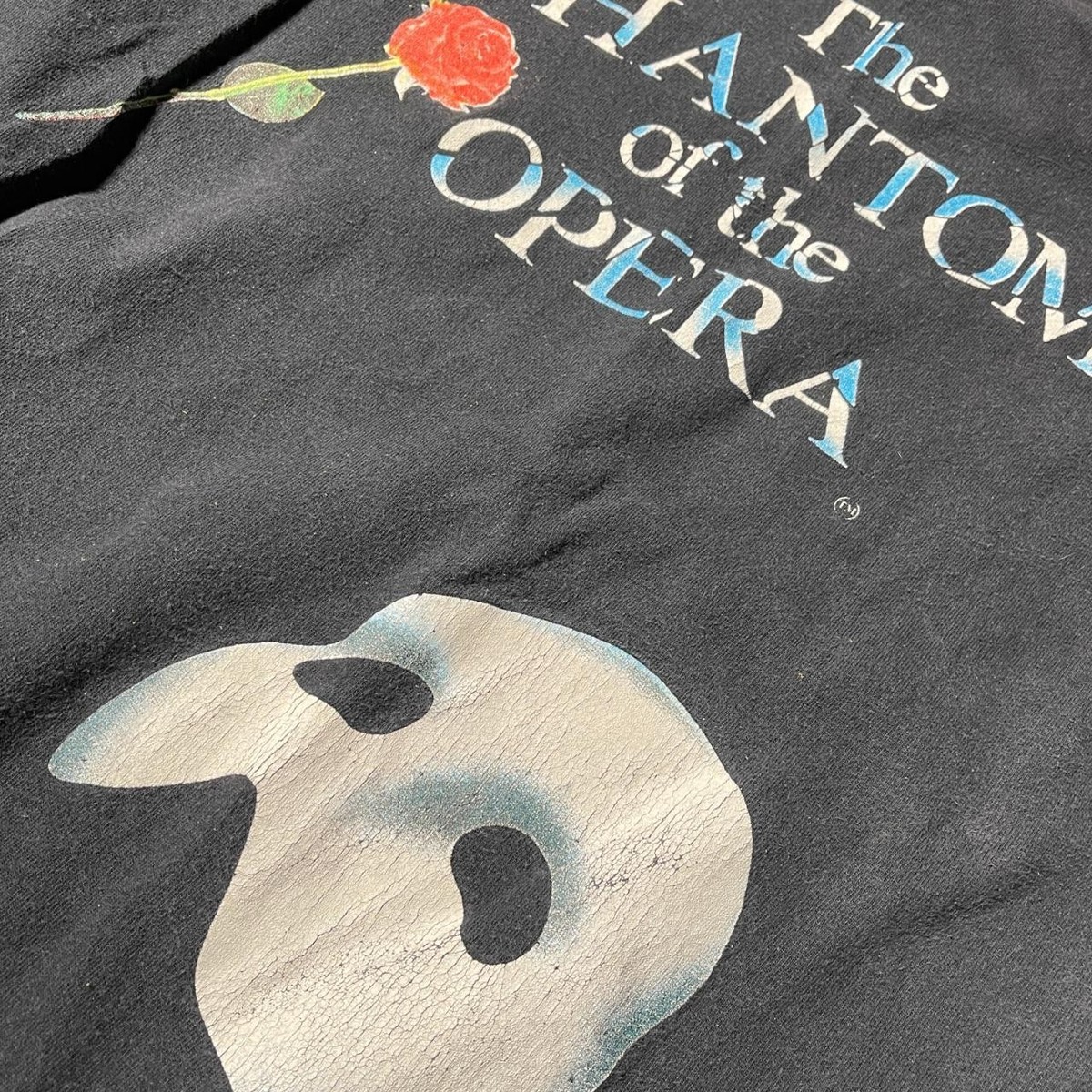 Vintage Phantom of the Opera Musical Graphic T-Shirt 90s Sz M View 4