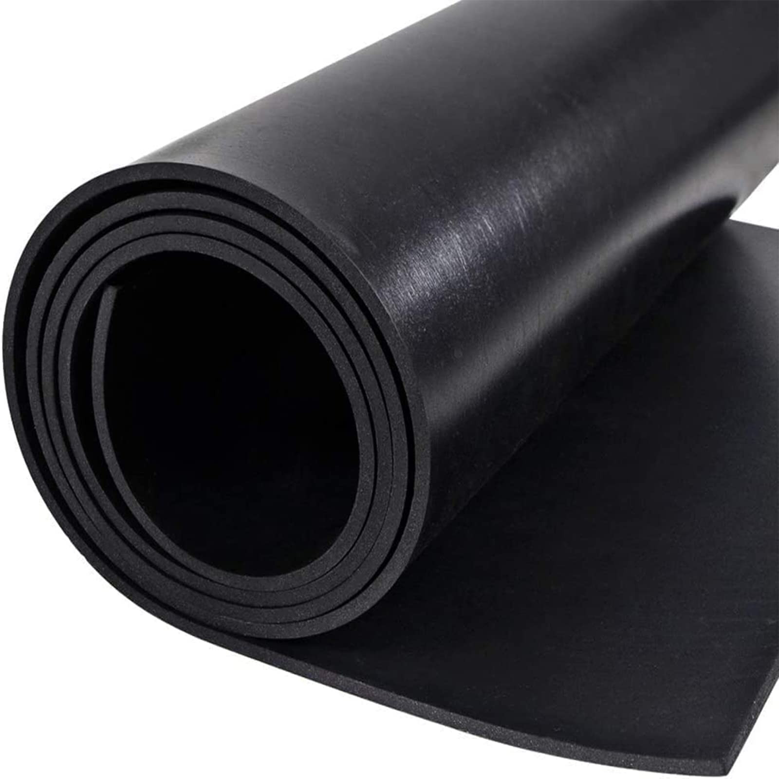 Black Garage Rubber Floor Mat 9.8x3.3ft Durable Protector Sheet