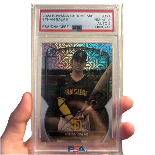 2023 BOWMAN CHROME M/B - ETHAN SILAS AUTOGRAPH POP 1 NM-8 AUTO 9 ๐ฅ๐ฅ - Picture 1 of 2