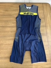 PLAYTRI MENS RACESUIT MULTI COLOR Size XL NEW WITHOUT TAGS Blue Cycle Tri Swim