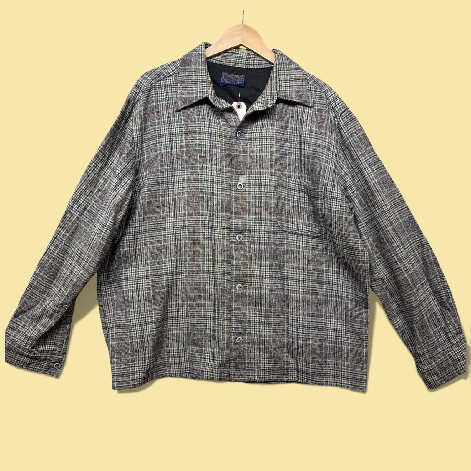 Vintage Pendleton Plaid 70s Wool Button Down Shir… - image 1