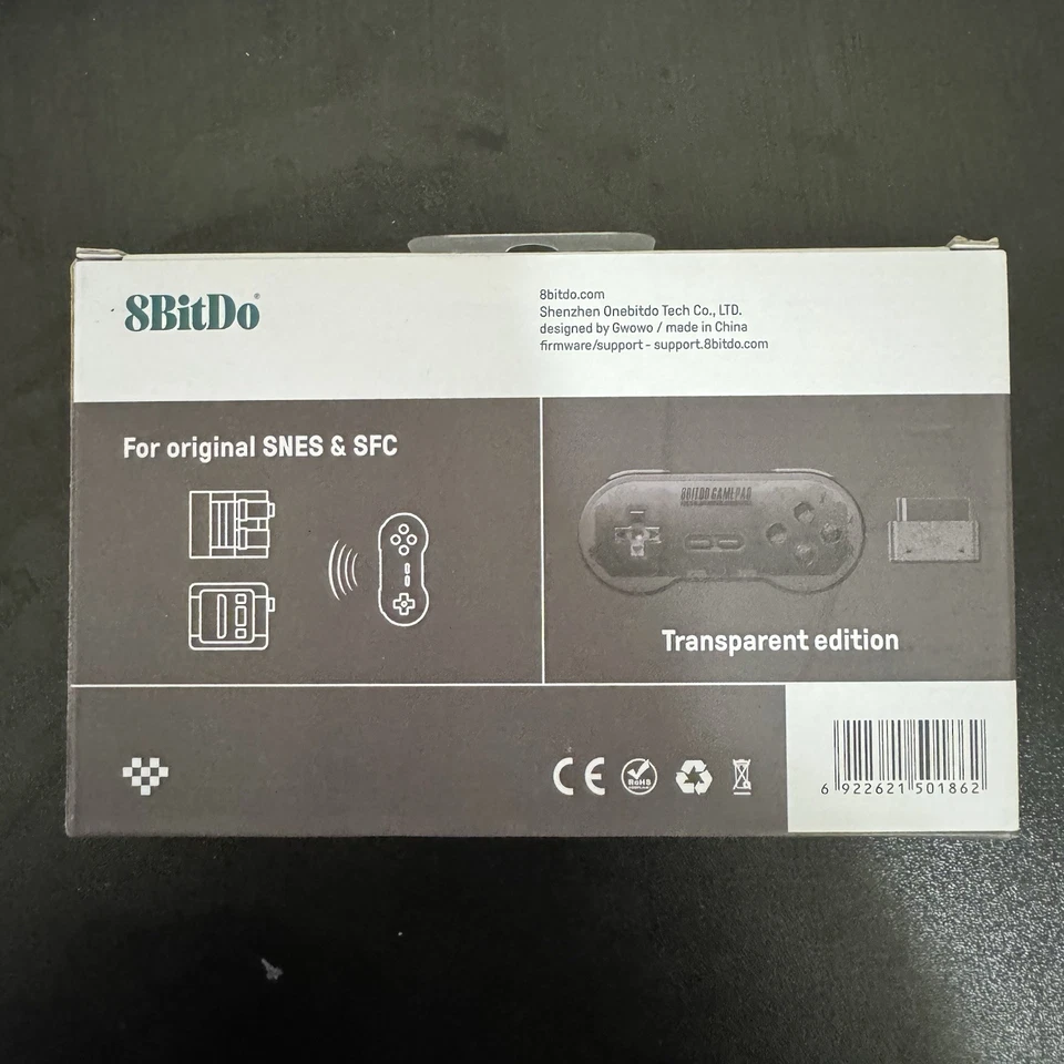8Bitdo Sn30 2.4G Wireless Gamepad + Receiver For SNES Transparent Ed. Discontinu - Image 2 of 2