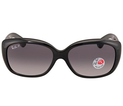 NEW Ray-Ban Rb4101 Jackie Ohh Black Grey Gradient Polarized 58mm Sunglasses