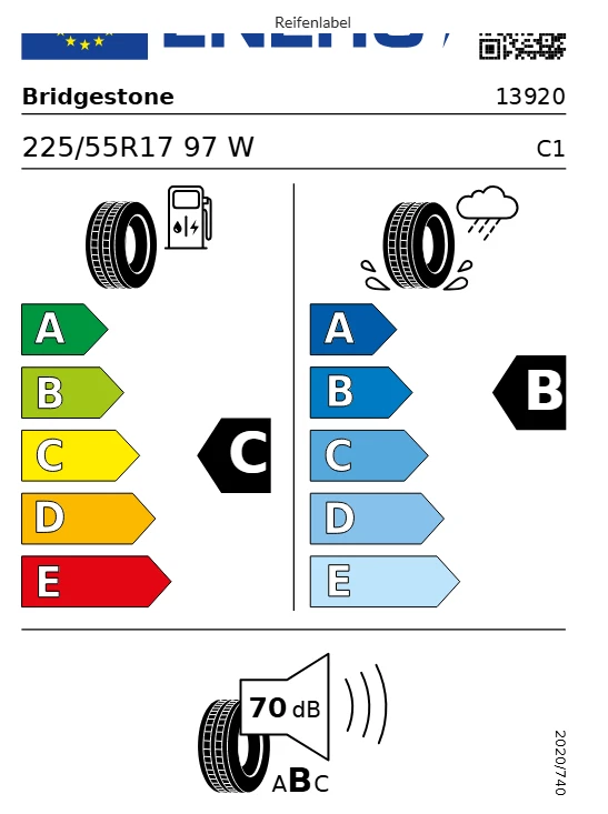 1x 225/55 R17 97W * RSC Sommer Reifen Bridgestone Turanza T001 Runflat Demontage - Bild 3 von 3
