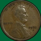 1910-S Lincoln Wheat Cent Fine F Coin #35067