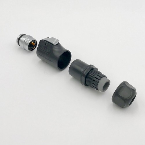 2 Pin Power Circular Connector Male Plug & Female Socket Waterproof Outdoor IP67 - Picture 3 of 7