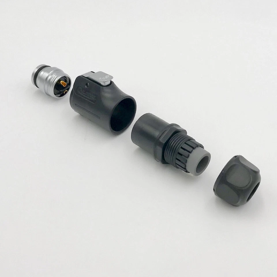 2 Pin Power Circular Connector Female Plug & Male Socket Waterproof Outdoor IP67 - Image 3 of 4