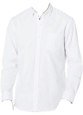 Andrew Fezza Men's Slim Fit Long Sleeve Solid Cotton Dress Shirt -Closeout Price
