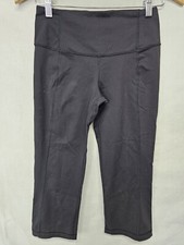 Lululemon Crop Leggings Size 4 Solid Black Capri