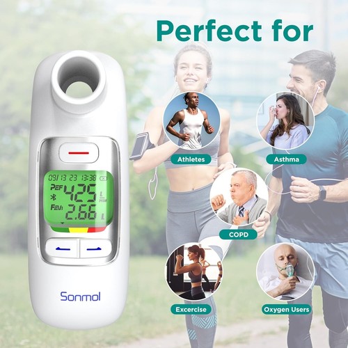 Digital Spirometer with 300 Records, Bluetooth App & Rechargeable Functionality - Picture 8 of 8