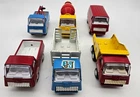 Vintage TONKA 70s Lot Of 6 Pressed Steel - Dump Truck Van Mixer