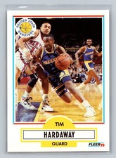 Tim Hardaway RC Rookie 1990-91 Fleer #63 Golden State Warriors