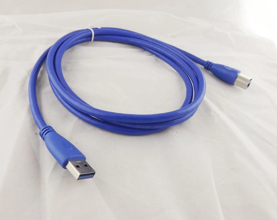 1.5m/5ft USB 3.0 Type A Male Plug To B Male Printer Scanner Data Wire Cord Cable - Image 2 of 4