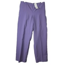 Alfred Dunner Pants Women 14 Purple Classic Fit Elastic Waist Pull On NWT