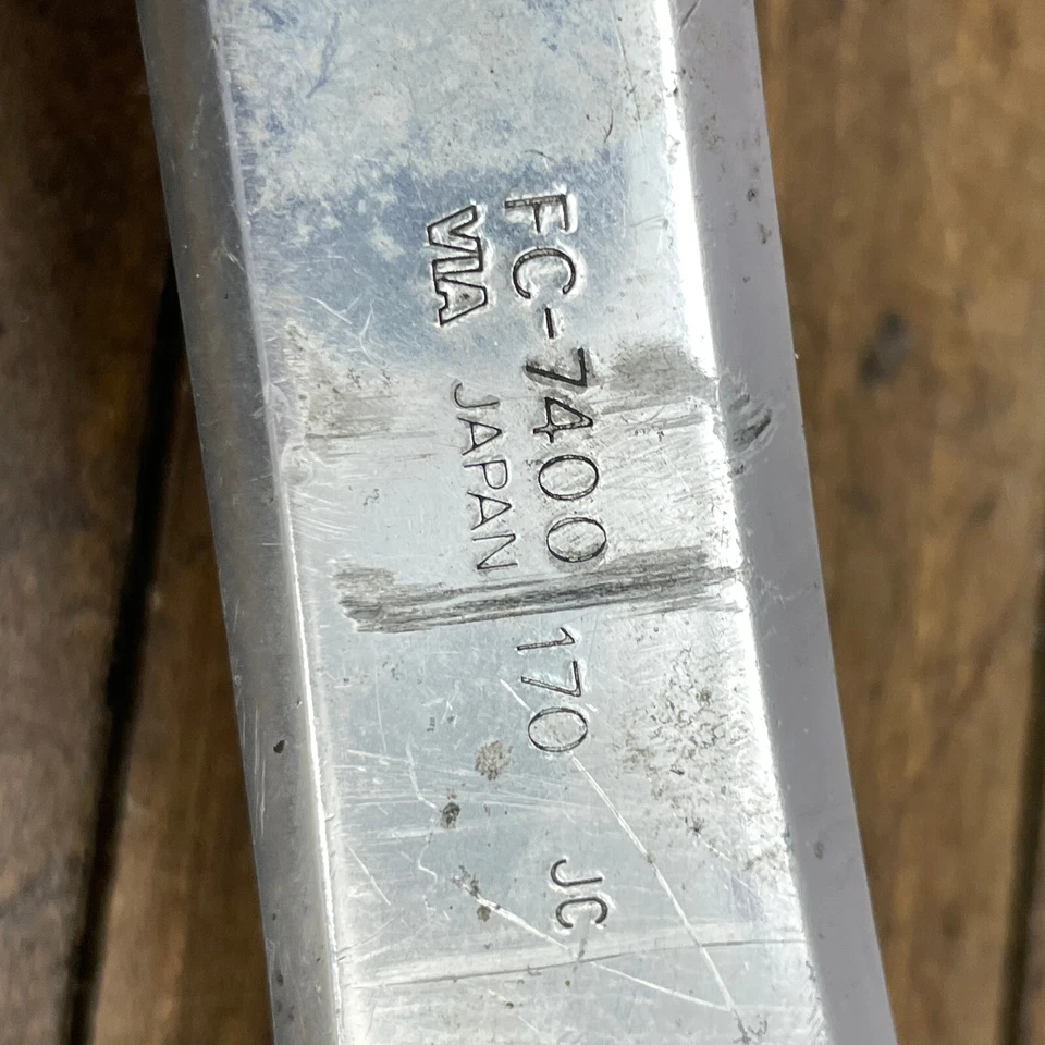 Vintage Shimano Dura Ace Crank Set FC-7400 170 mm Race Cranks 130 mm 1980s A6 - Image 3 of 4