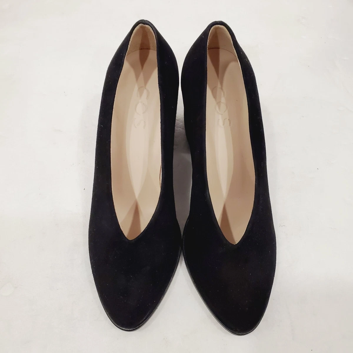 Womens black cheap suede pumps