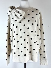 Kate Spade Polka Dot Bow Shoulder Jumper Size Small Sweatshirt
