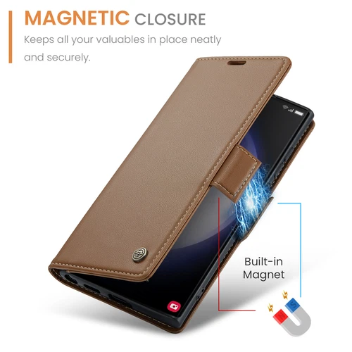 Custodia telefono in pelle PU per Samsung S24 S23 S22 S21 S20 slot scheda supporto pieghevole - Foto 40 di 66