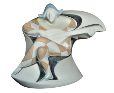 LLADRO Harlequin Utopia Collection Gres Mate Porcelain Figurine Spain New