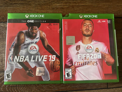 Xbox One FIFA 20 Emirates & NBA LIVE 19 Bundle Lot Of 2 Games Soccer Basketball