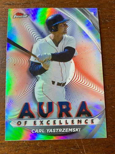2022 Topps Finest Aura of Excellence Refractor Carl Yastrzemski Boston Red Sox