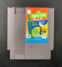 Sesame Street 123 (Nintendo Entertainment System, NES) Cartridge w/ Protector