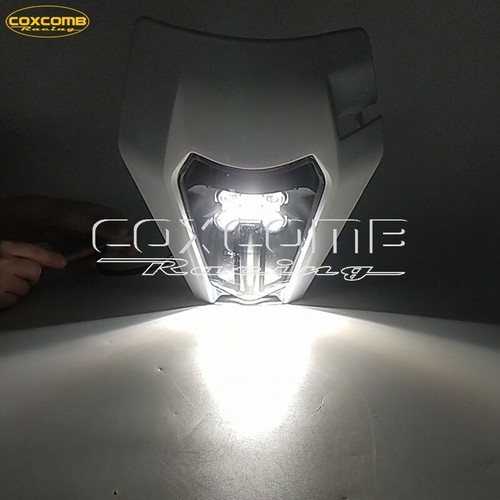 Universal LED Headlight Headlamp w/ Fairing for MX Enduro Dirt Bike ATV Off-Road - Foto 11 di 21