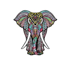 Elephant Wooden Jigsaw Puzzle for adults kids,unique animals shaped pieces, toys