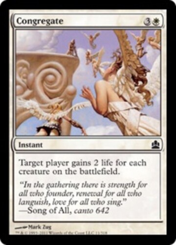 MTG - Congregate - Commander - NM, English Magic FLAT RATE SHIP