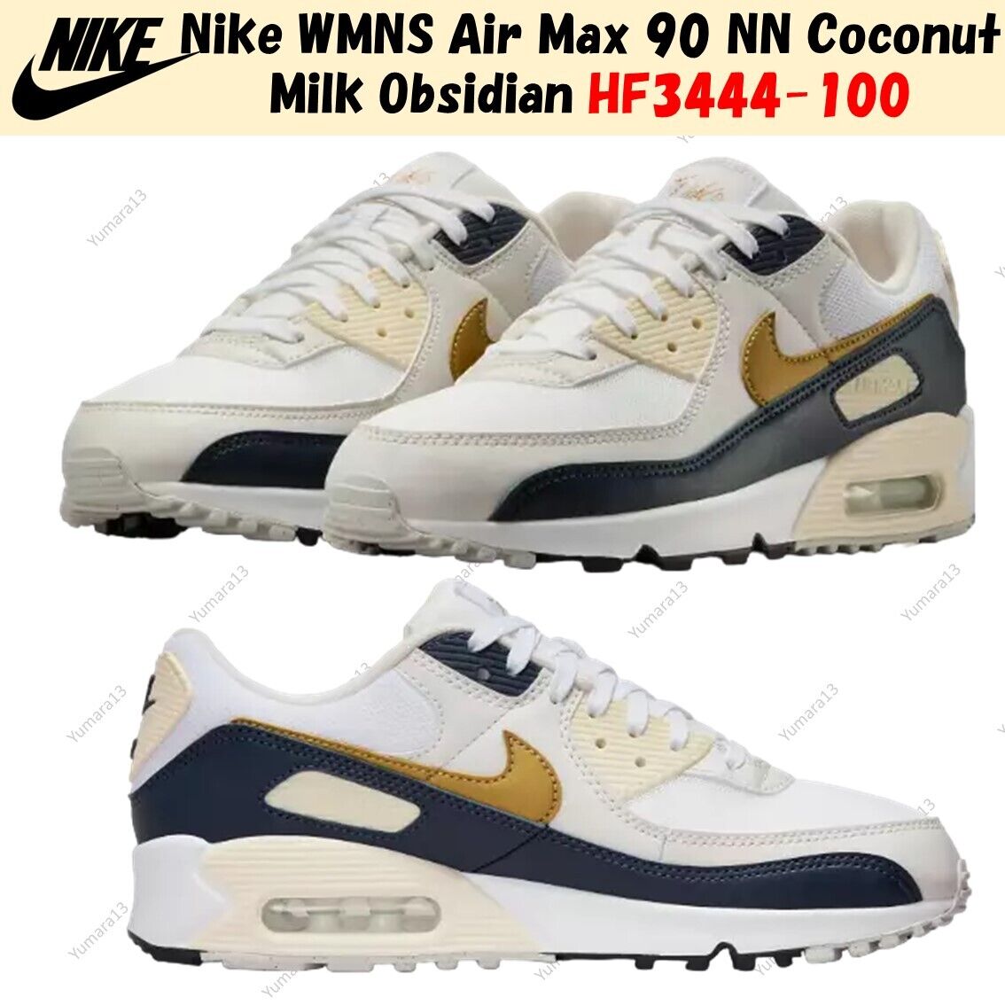 Nike WMNS Air Max 90 NN Coconut Milk Obsidian HF3444-100 Nike WMNS Air Max 90 NN Coconut Milk Obsidian HF3444-100