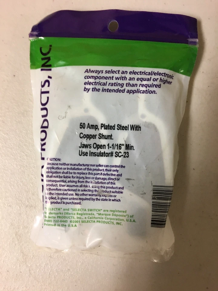 SELECTA SC-21A-BG TEST CLIPS, 2 PACK, 50AMP, NEW AND FREE SHIPPING - Image 3 of 4