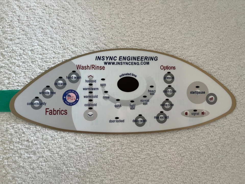 INSYNC ENGINEERING New INSYNC Comp Maytag Neptune Washer Control Panel 22003239 22004437 MAH5500B