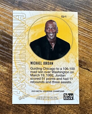 2023 Metal Universe Champions Gold Universe #GU1 Michael Jordan