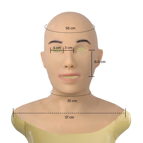 Máscara femenina de silicona realista sombreros máscaras faciales para travesti drag queen - Imagen 9 de 13