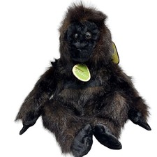 Aurora Babies Gorilla Samson 9" sitting Plush Stuffed Animal Black