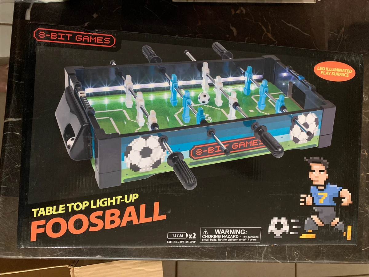 RECTEK Table Top Lighted Foosball 8bit Real Arcade Action at Home