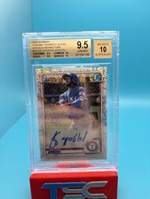 2020 Bowman Chrome Sherten Apostel Speckle Refractor Prospect Auto /299 BGS 9.5