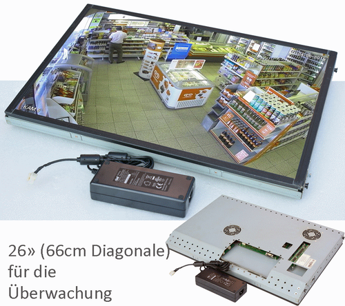 26" 66cm MONITOR OPENFRAME VGA NOVOMATIC 1920x1200 FULL HD 16:10 PANTALLA TÁCTIL М28 - Imagen 2 de 8