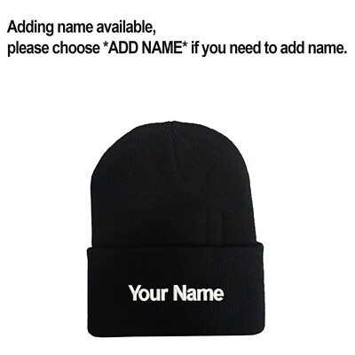 Pitbull dog embroidered black beanie hat, embroidery winter beanie